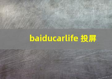 baiducarlife 投屏